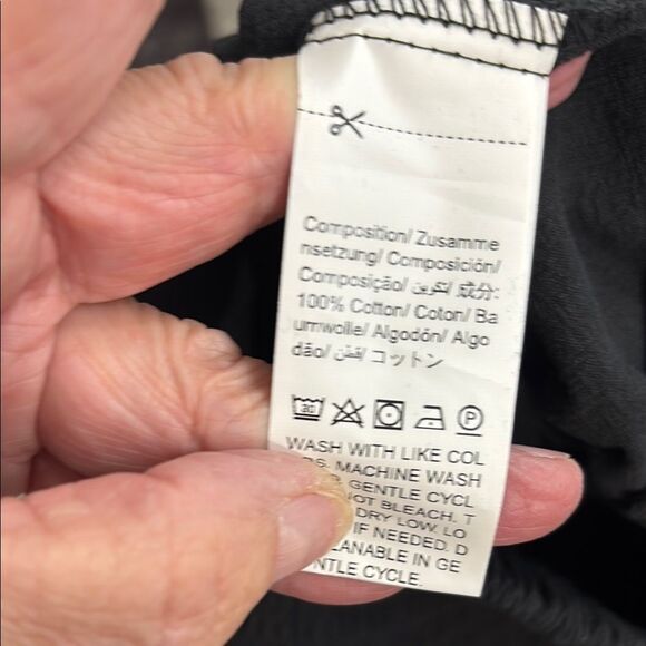 Black Ruffle Hem Wide-Leg Gaucho Pants. Elastic waist and ruffle hemline - Picture 7 of 11